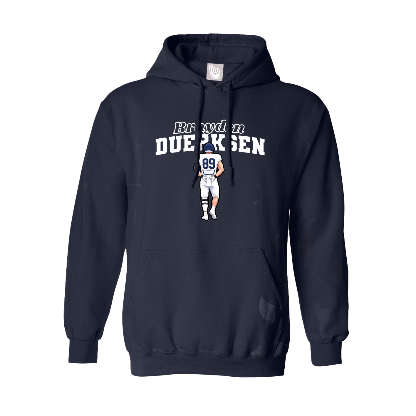 Youth Hoodie — Name Arch in Navy