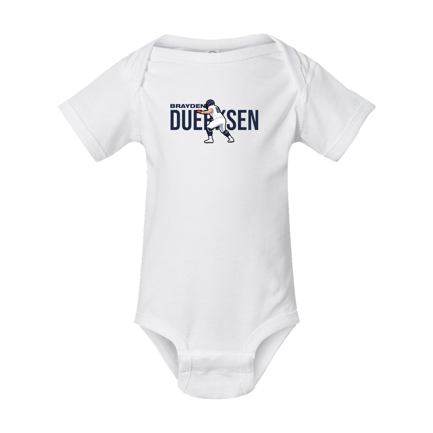 Baby Onesie — Player Name in White