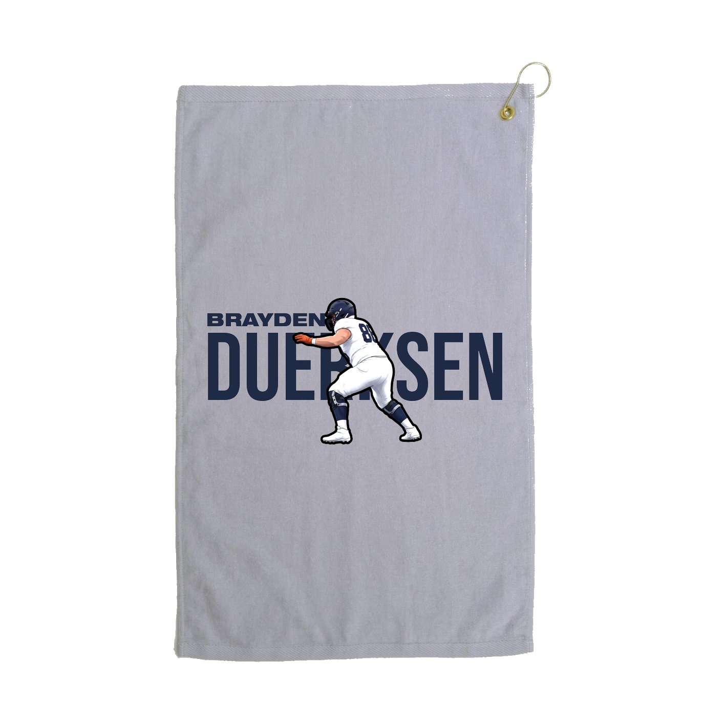 Golf Towel — Player Name in Grey