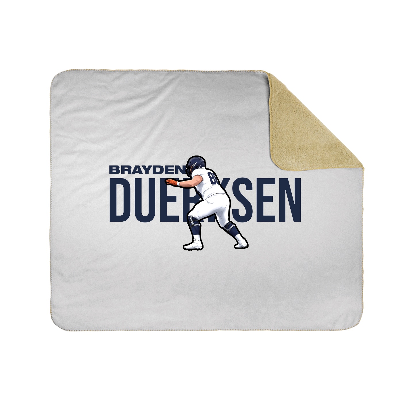 Throw Blanket — Player Name in White
