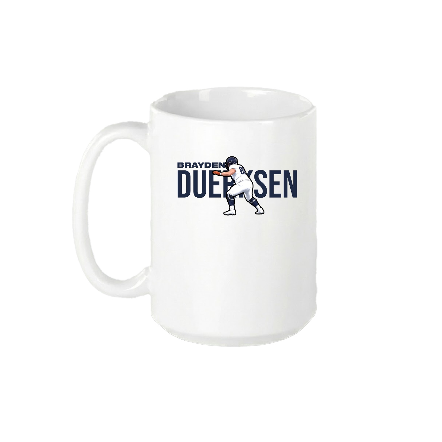 15oz Coffee Mug — Player Name in White