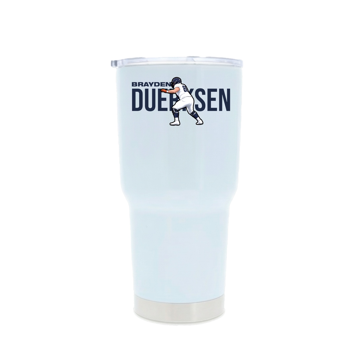 30oz Stainless Steel Tumbler — Player Name in White