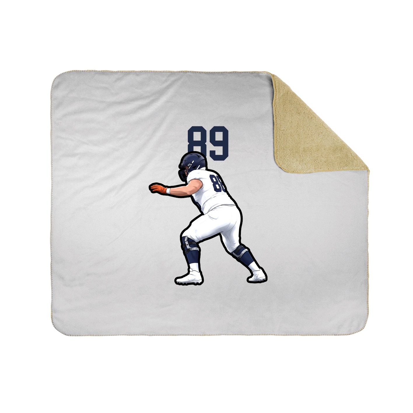 Throw Blanket — Number Top in White