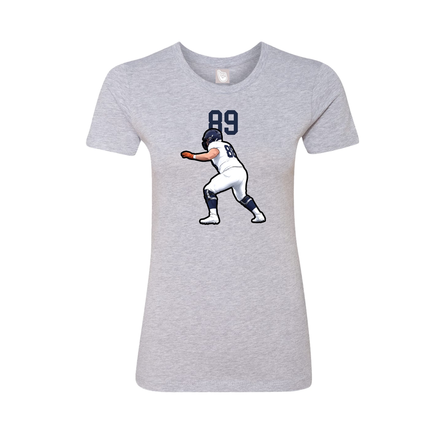 Womens Tee — Number Top in Grey