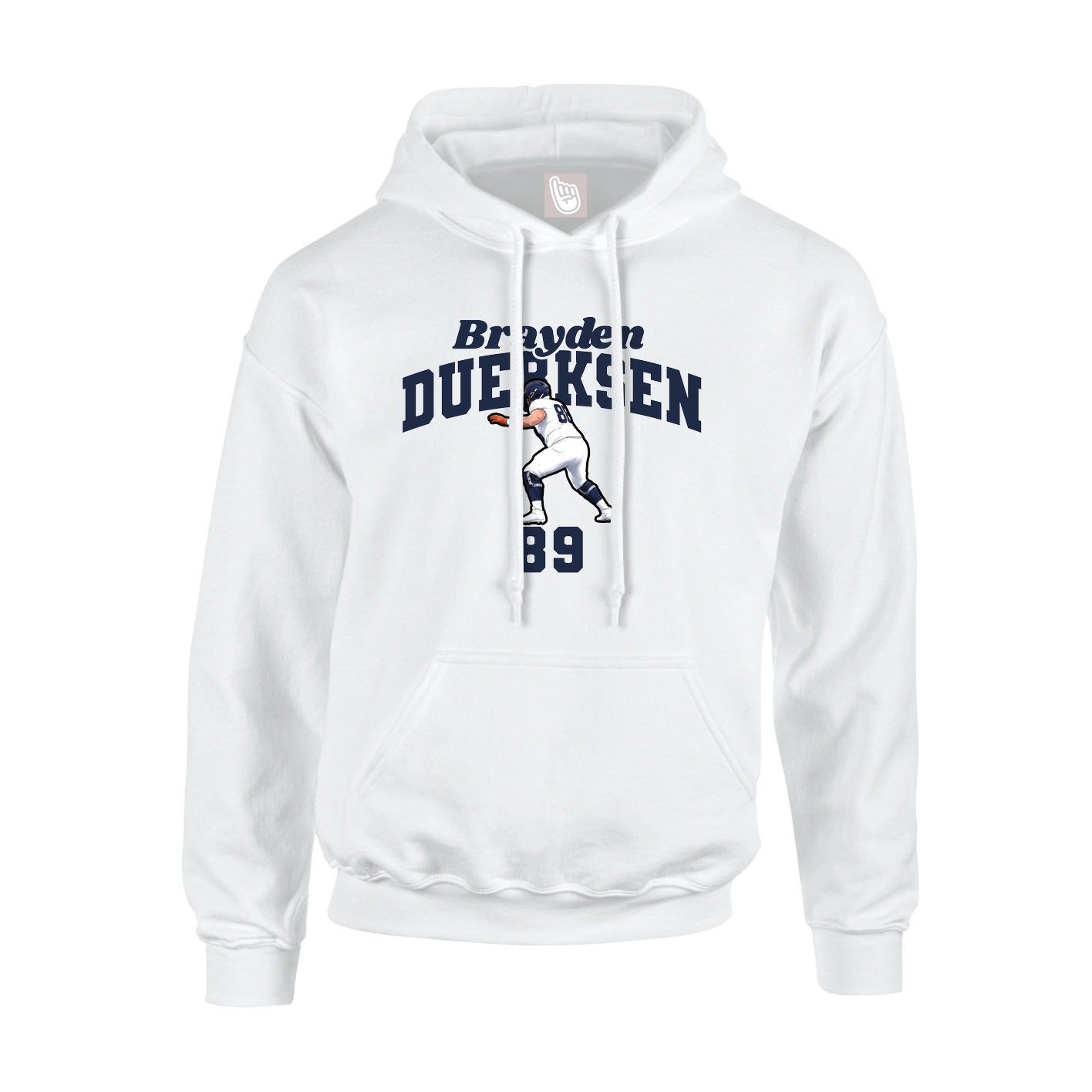 Youth Hoodie — Signature Arch in White