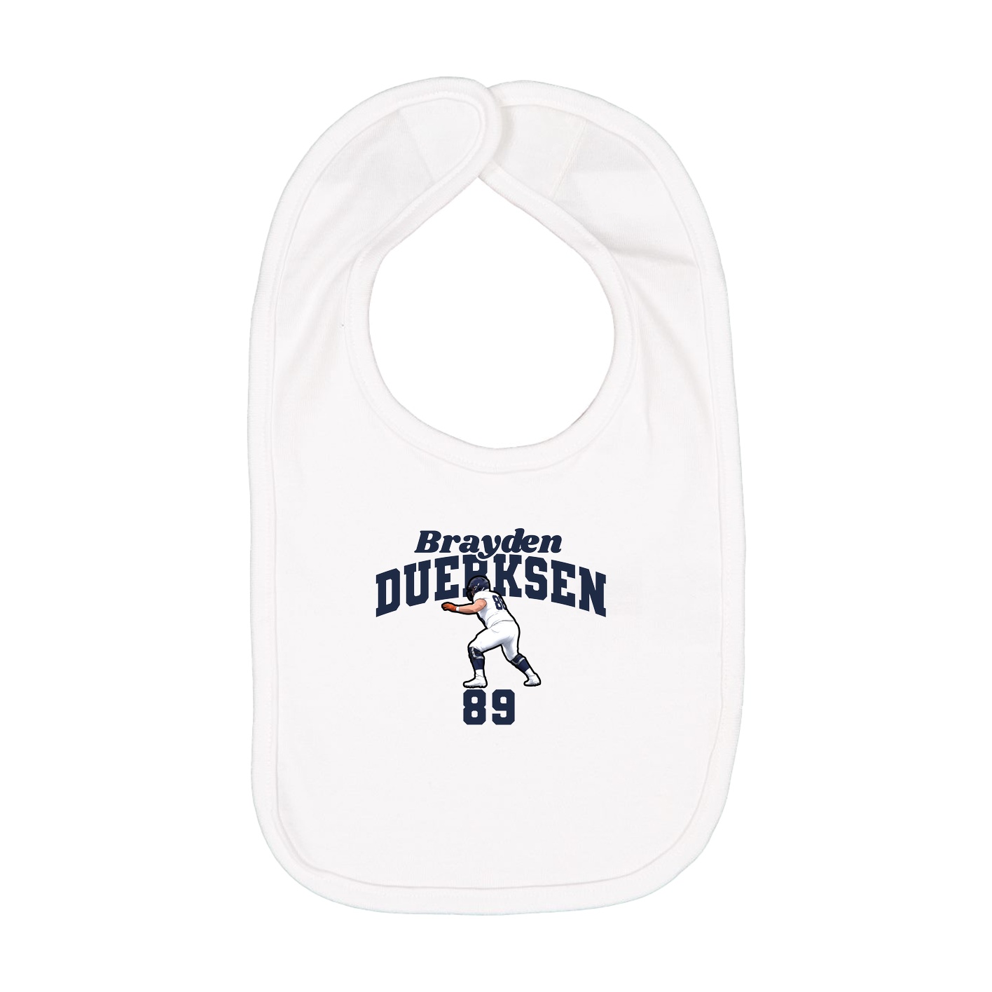 Infant Bib — Signature Arch in White