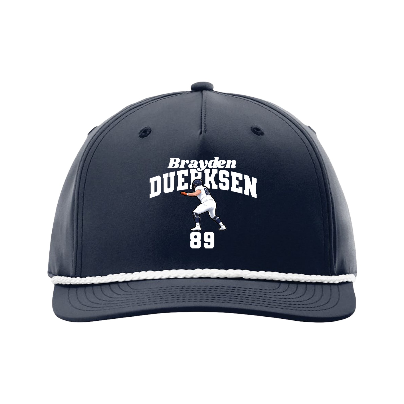 Five-Panel Classic Rope Cap — Signature Arch in Navy