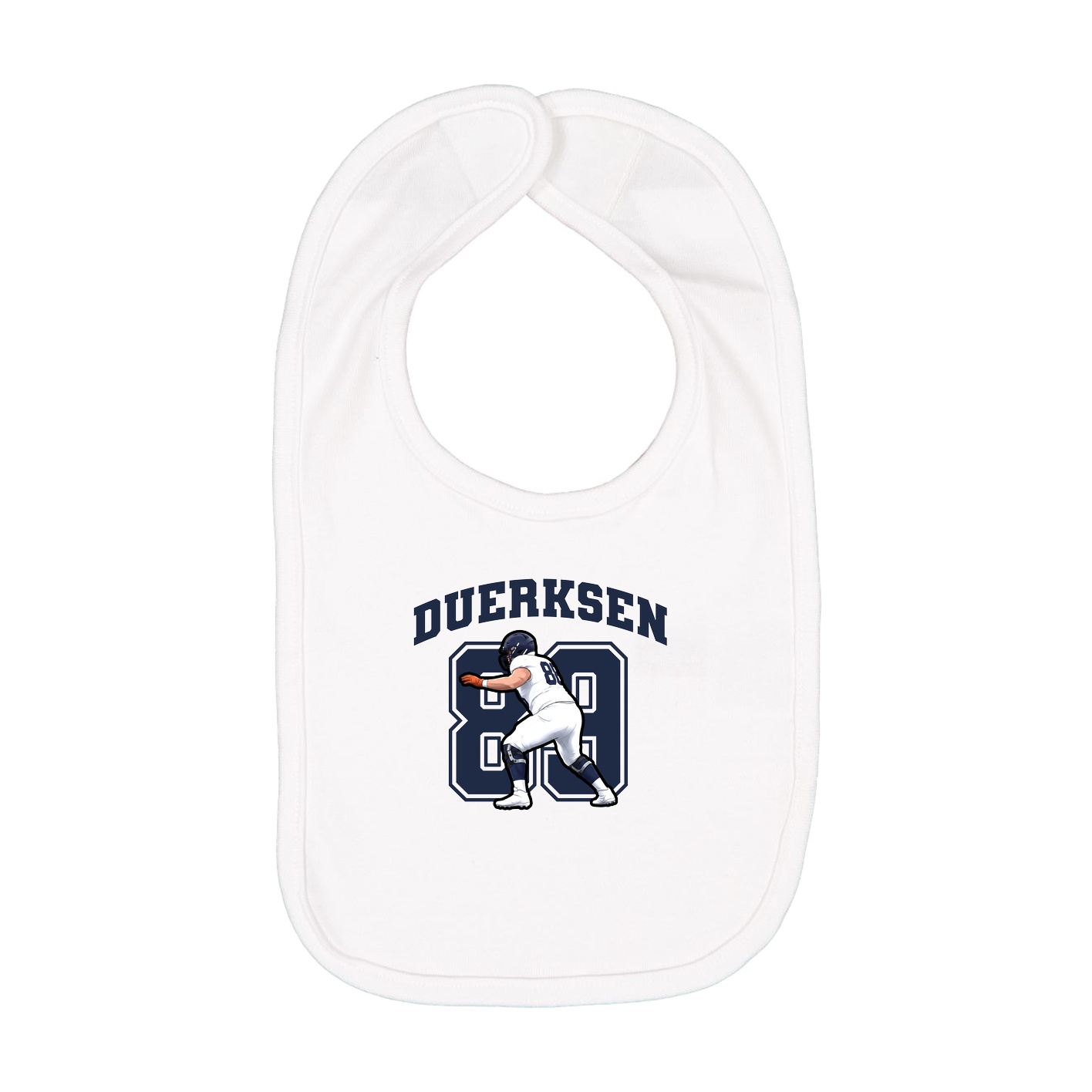 Infant Bib — Number in White