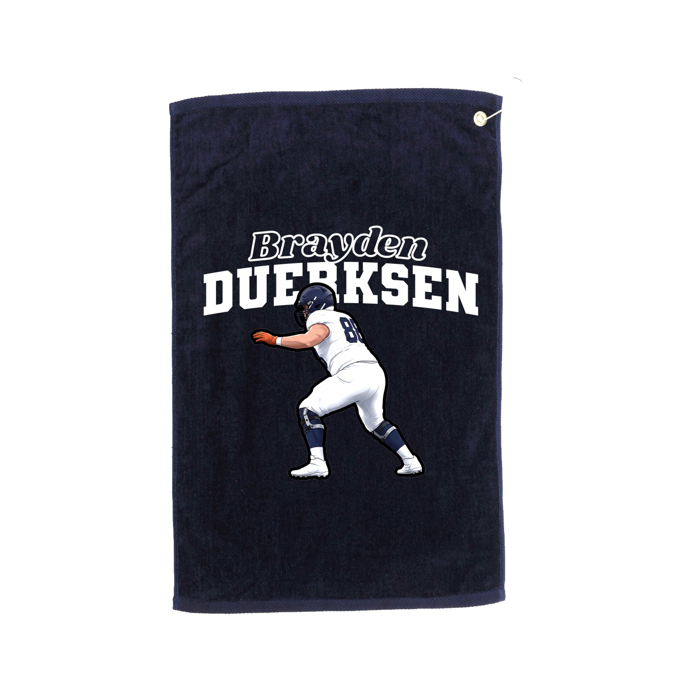 Golf Towel — Name Arch in Navy
