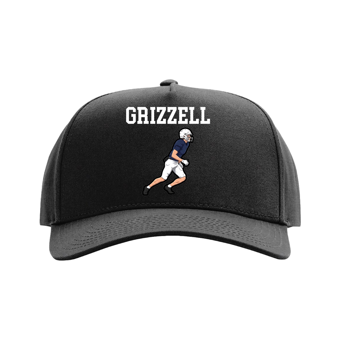 Full Fabric Five-Panel Champ Cap — Shirsey in Black