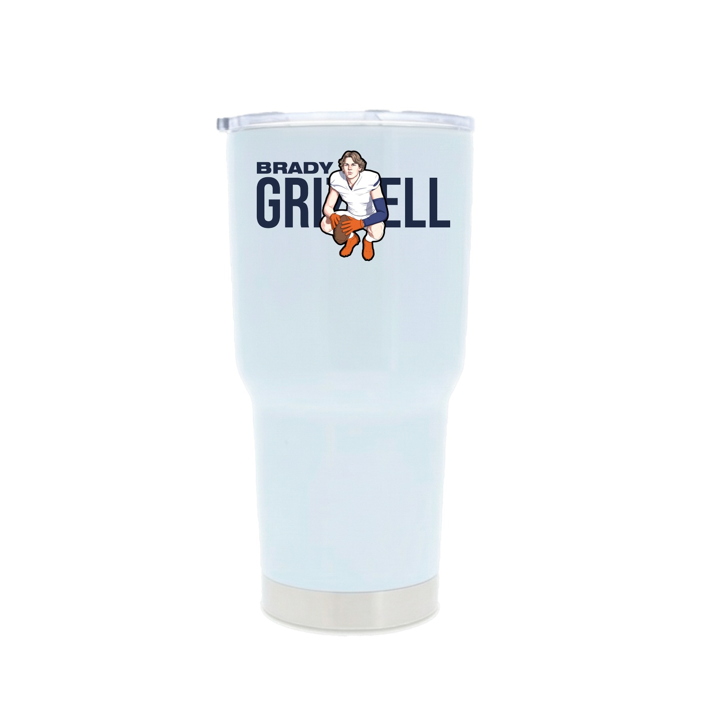 30oz Stainless Steel Tumbler — Player Name in White