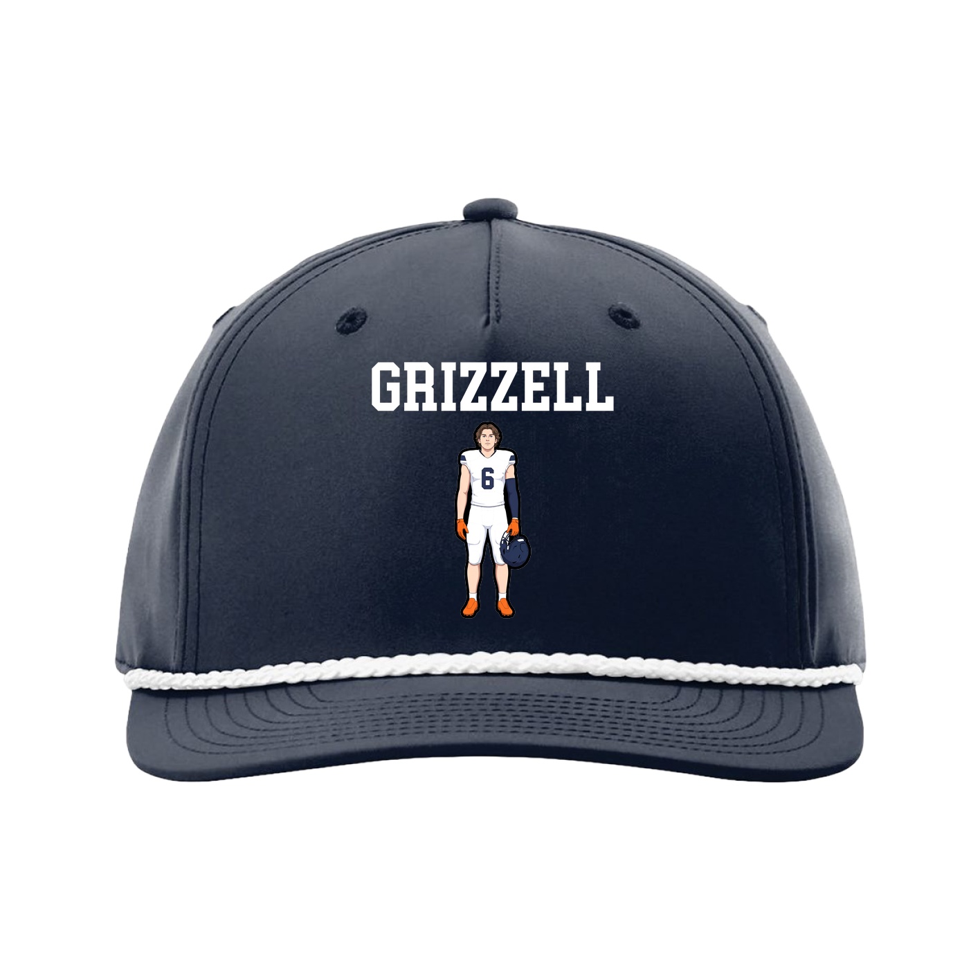 Five-Panel Classic Rope Cap — Shirsey in Navy