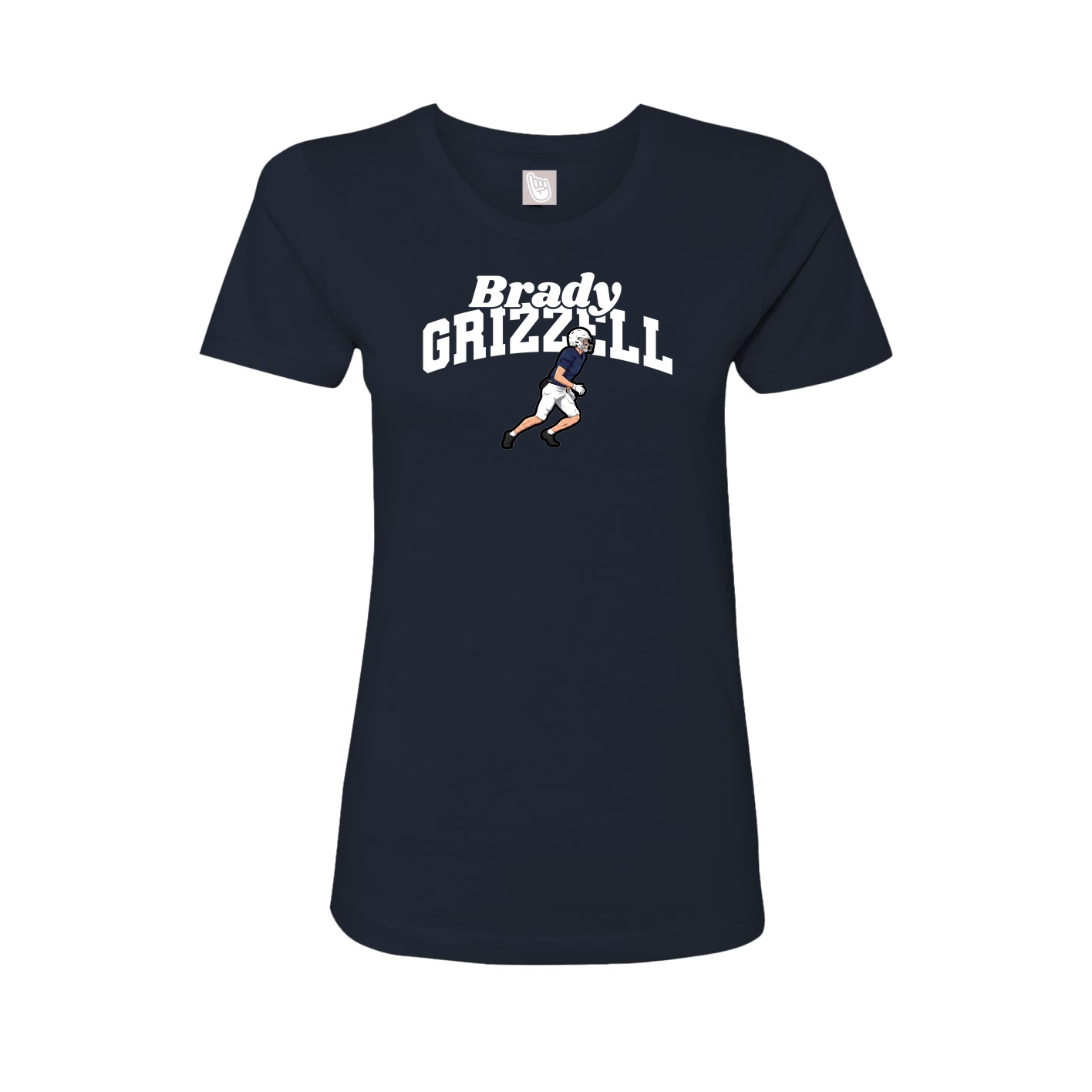 Fitted Women's Tee — Signature Arch in Navy