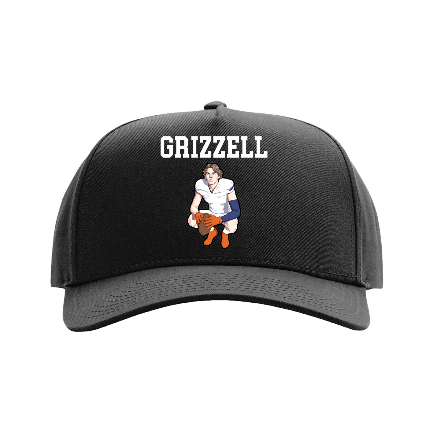 Full Fabric Five-Panel Champ Cap — Shirsey in Black