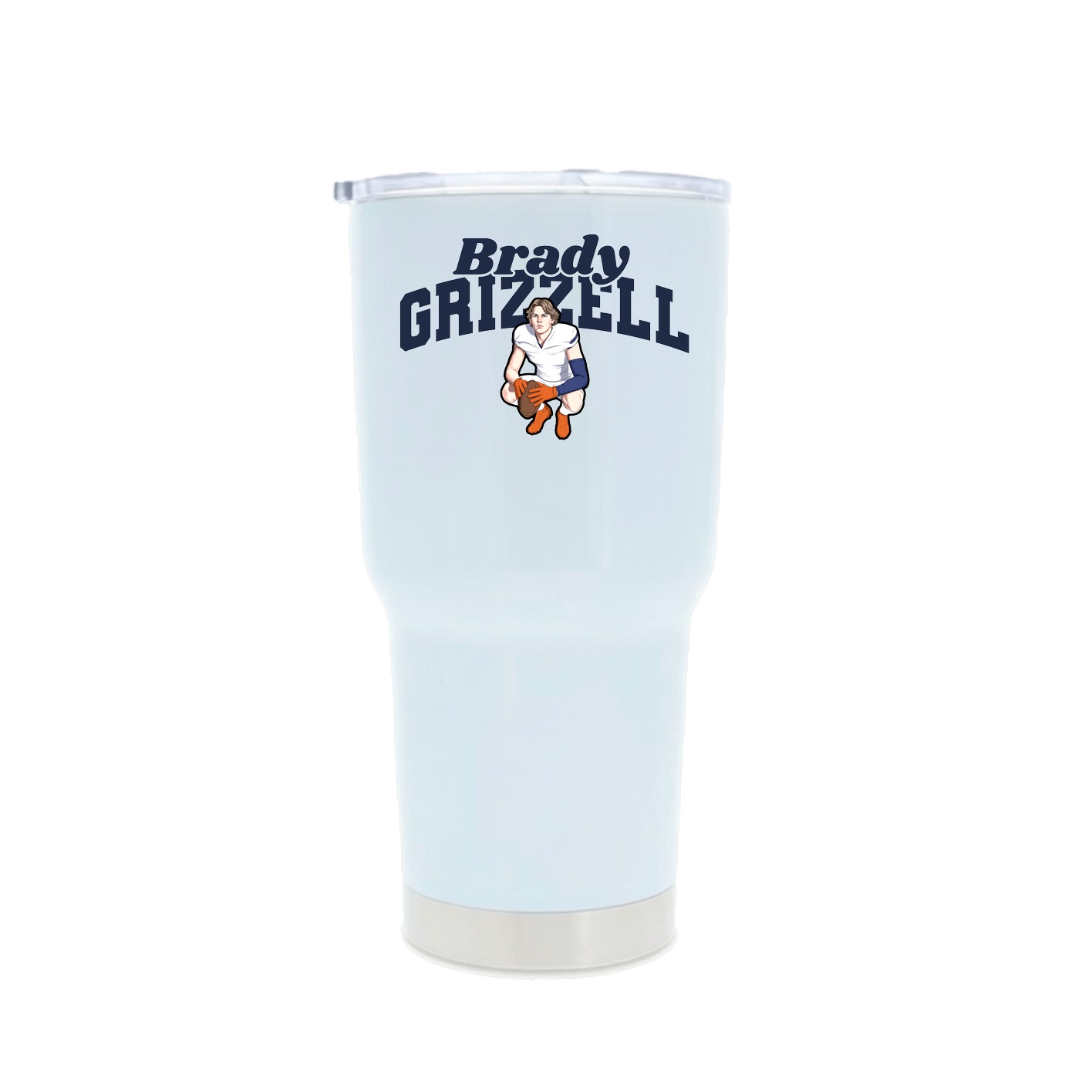 30oz Stainless Steel Tumbler — Signature Arch in White