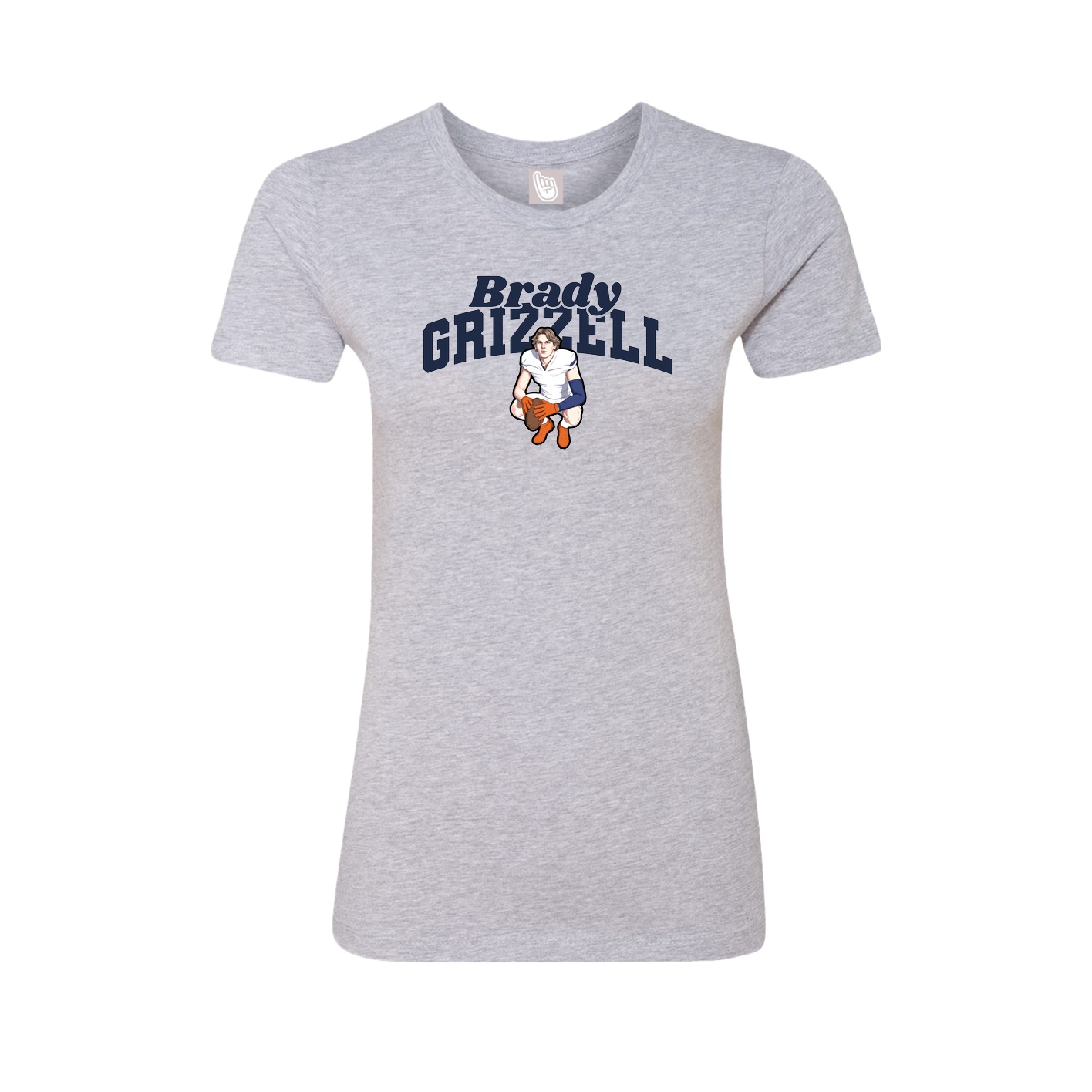Fitted Women's Tee — Signature Arch in Grey