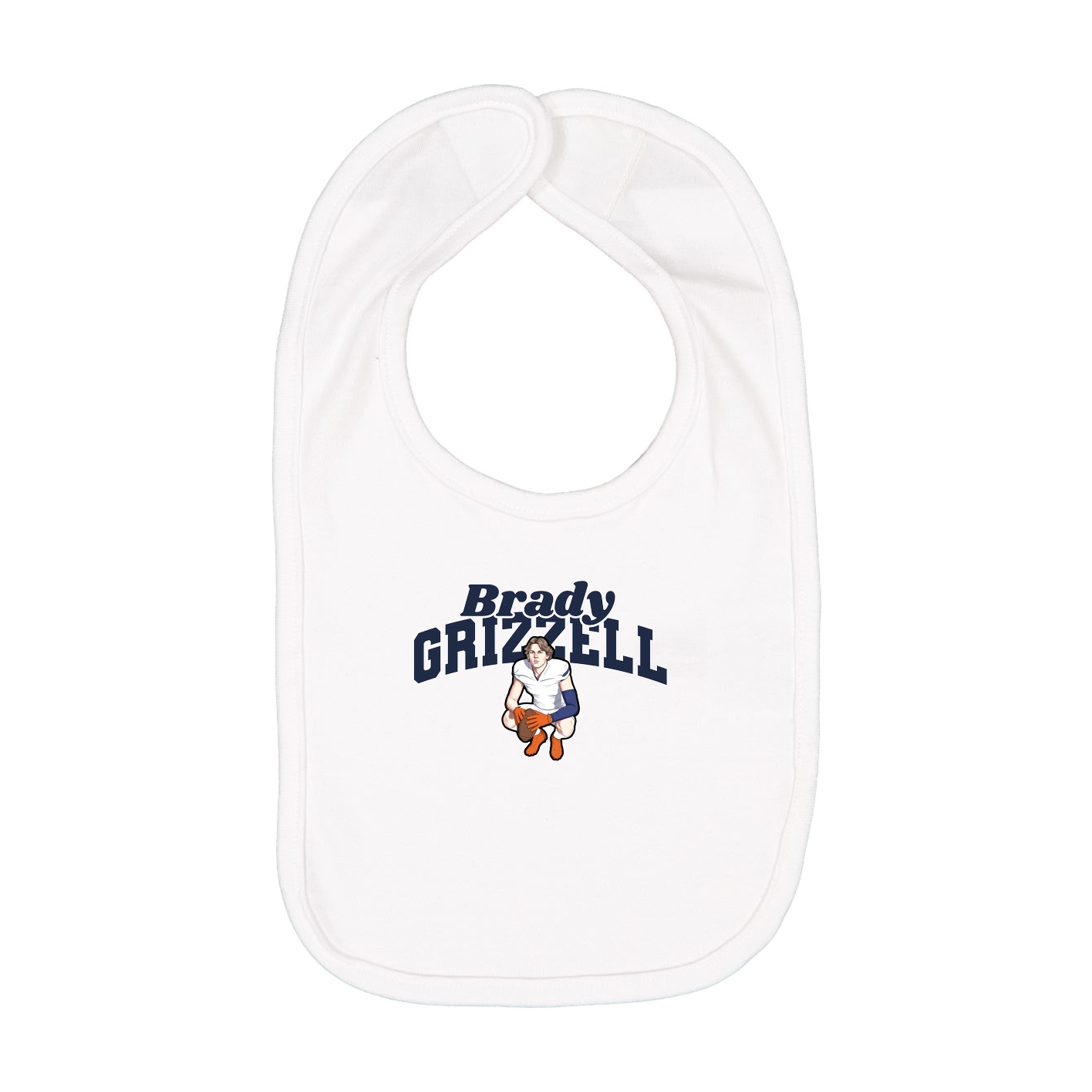 Infant Bib — Signature Arch in White