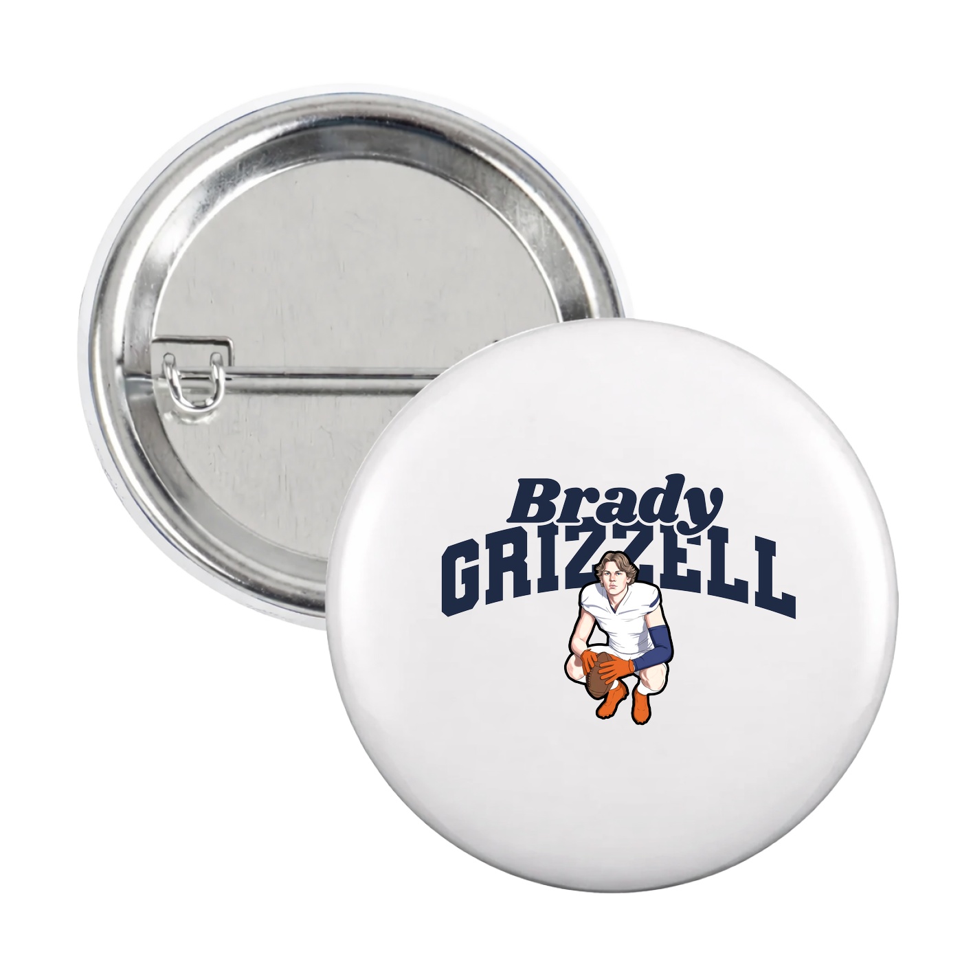 Game Day Button — Signature Arch in White