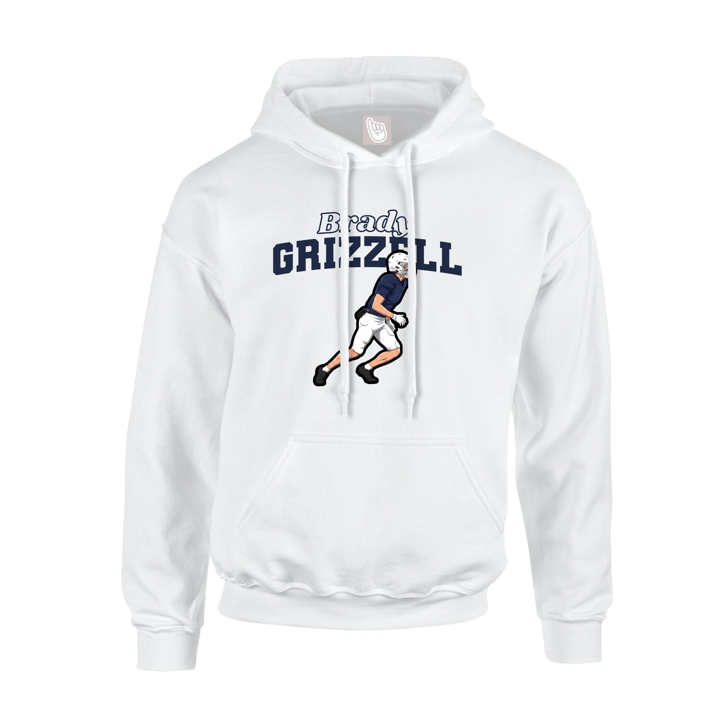 Hoodie — Name Arch in White
