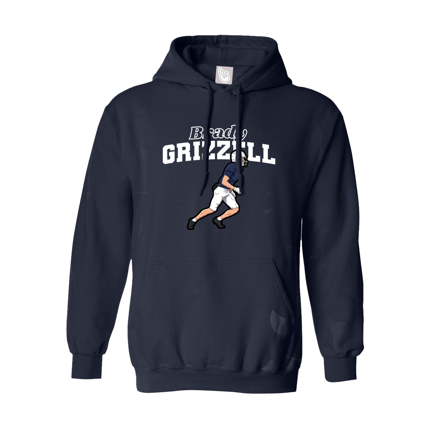 Youth Hoodie — Name Arch in Navy