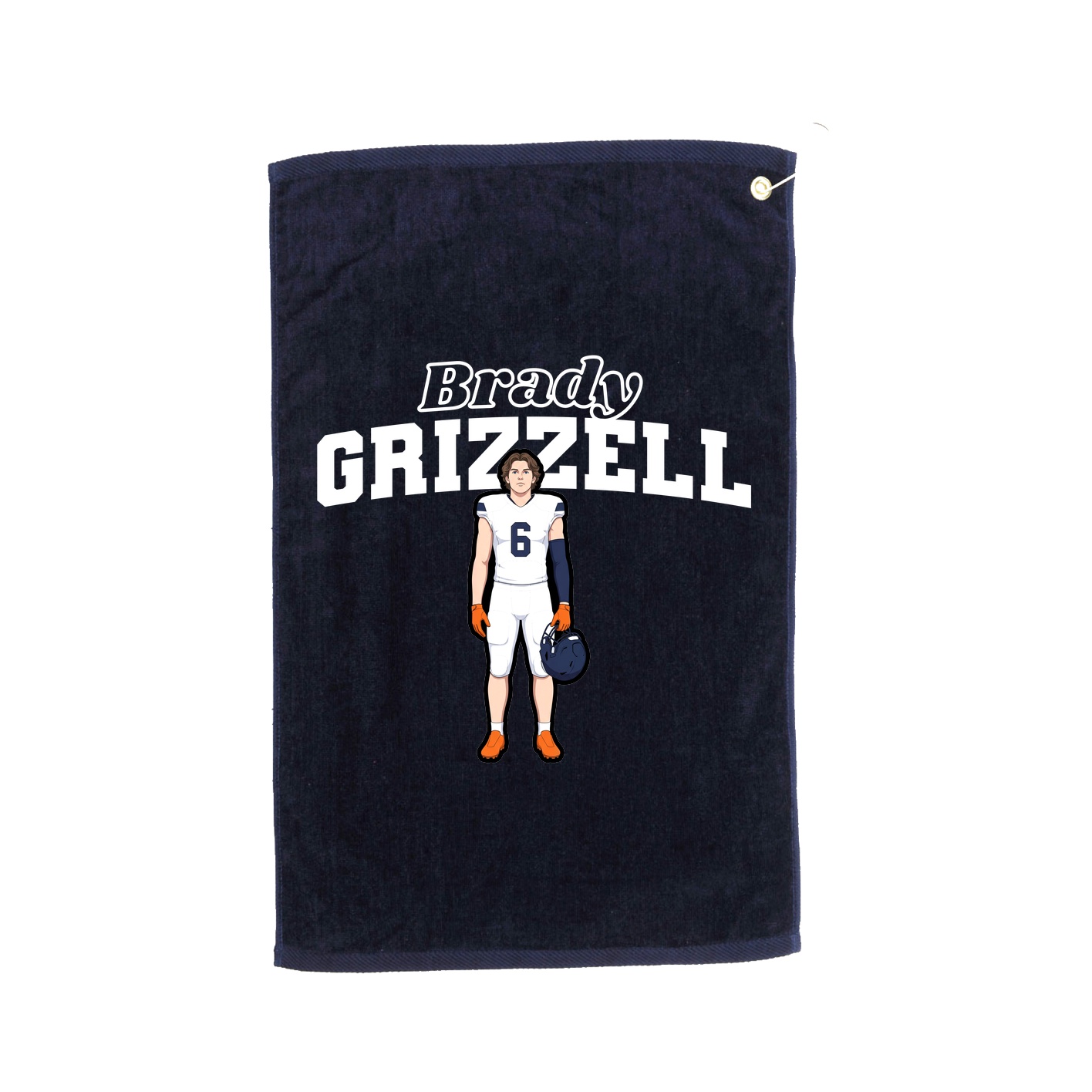 Golf Towel — Name Arch in Navy