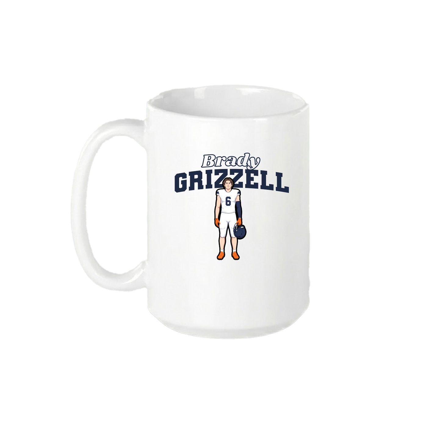15oz Coffee Mug — Name Arch in White