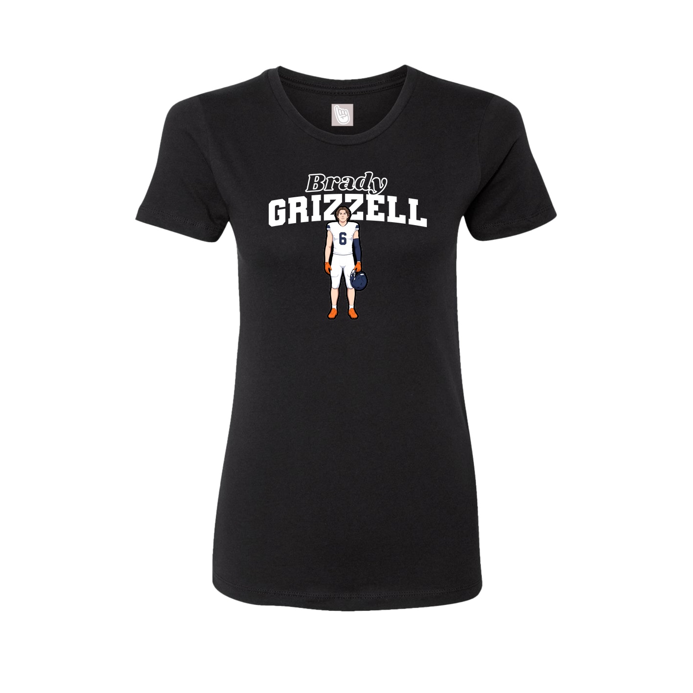 Fitted Women's Tee — Name Arch in Black