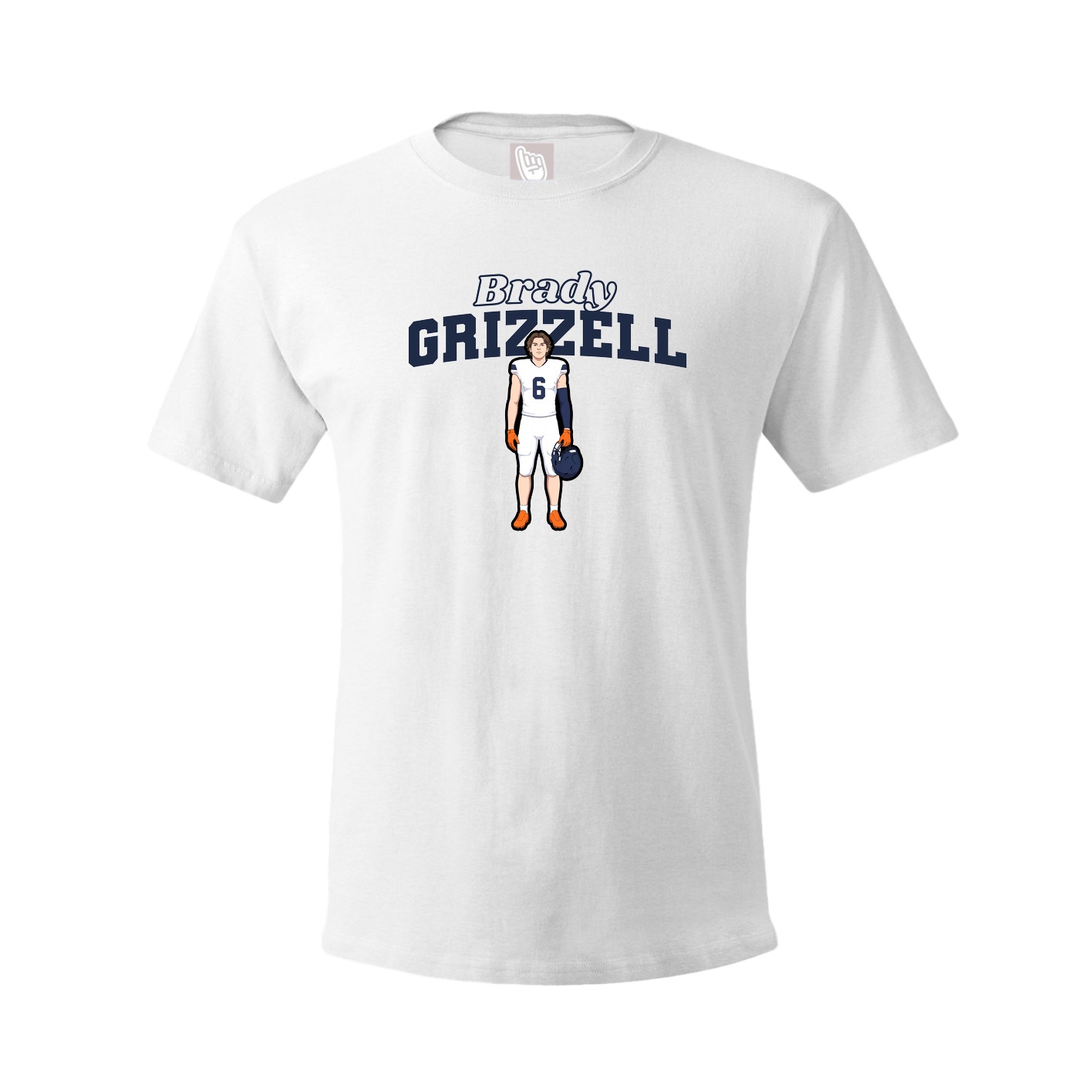 Youth Tee — Name Arch in White