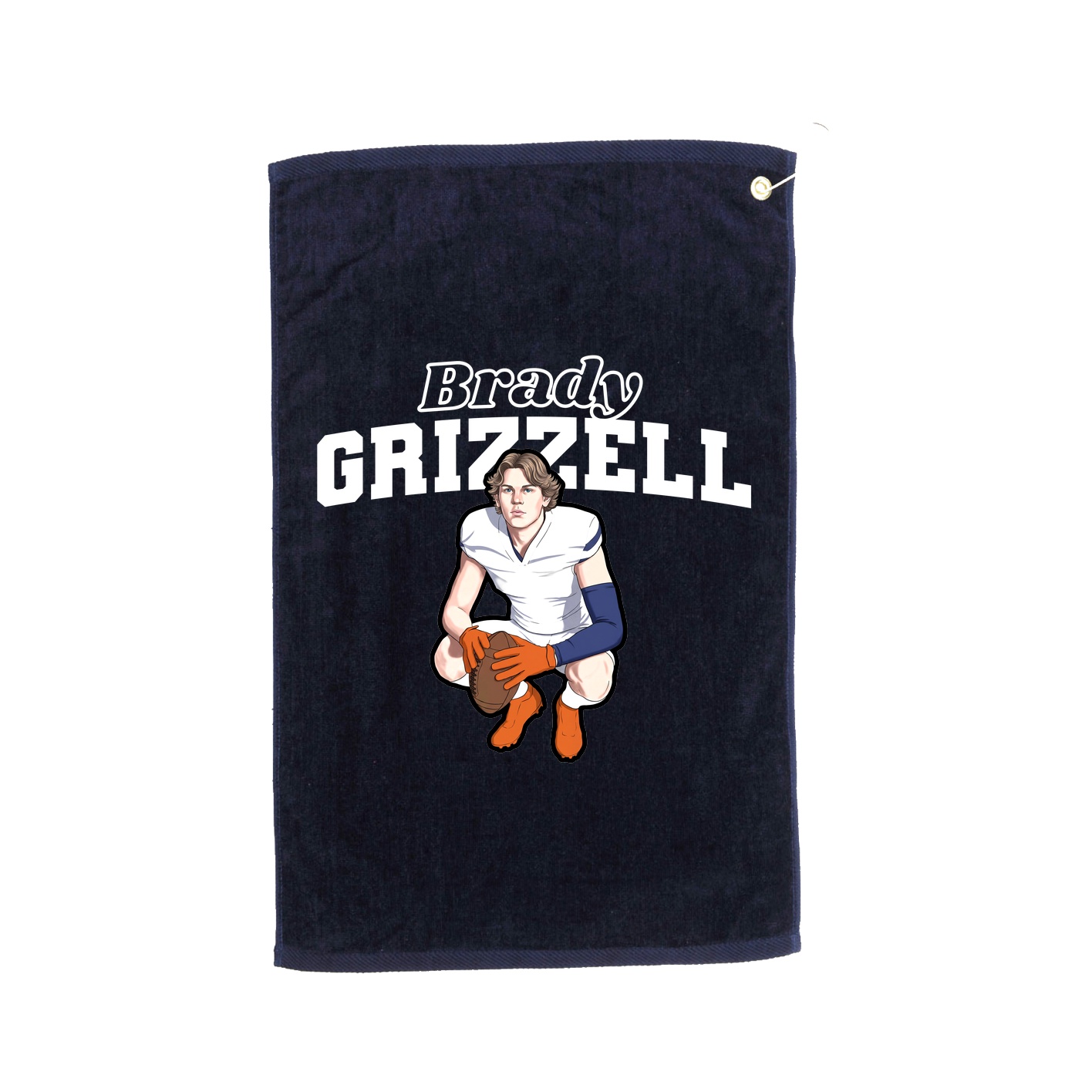 Golf Towel — Name Arch in Navy