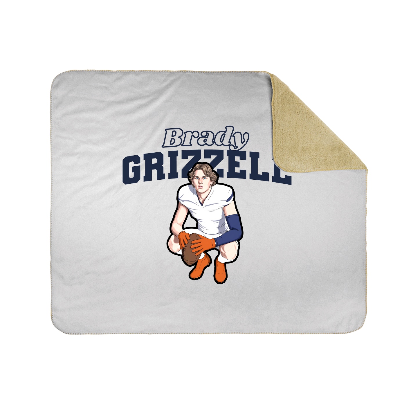 Throw Blanket — Name Arch in White