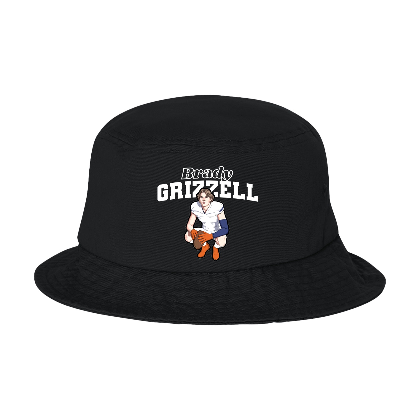 Bucket Cap — Name Arch in Black