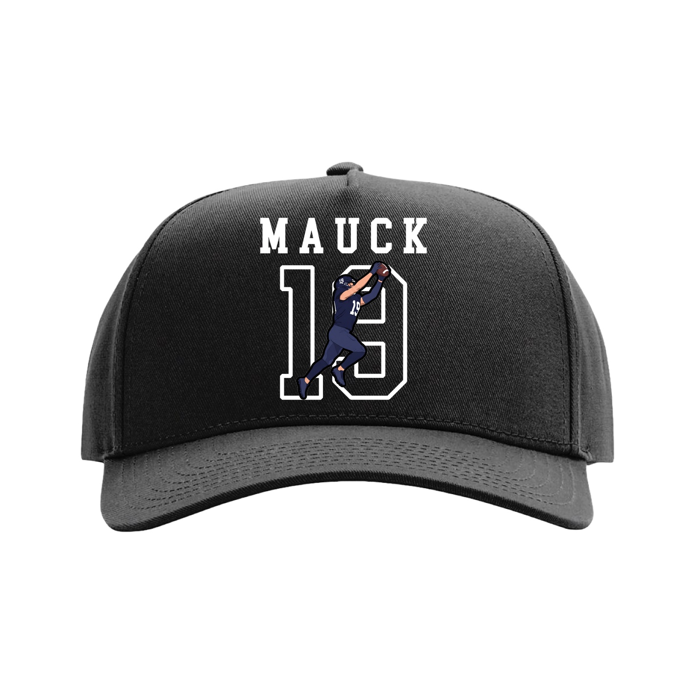 Full Fabric Five-Panel Champ Cap — Shirsey in Black