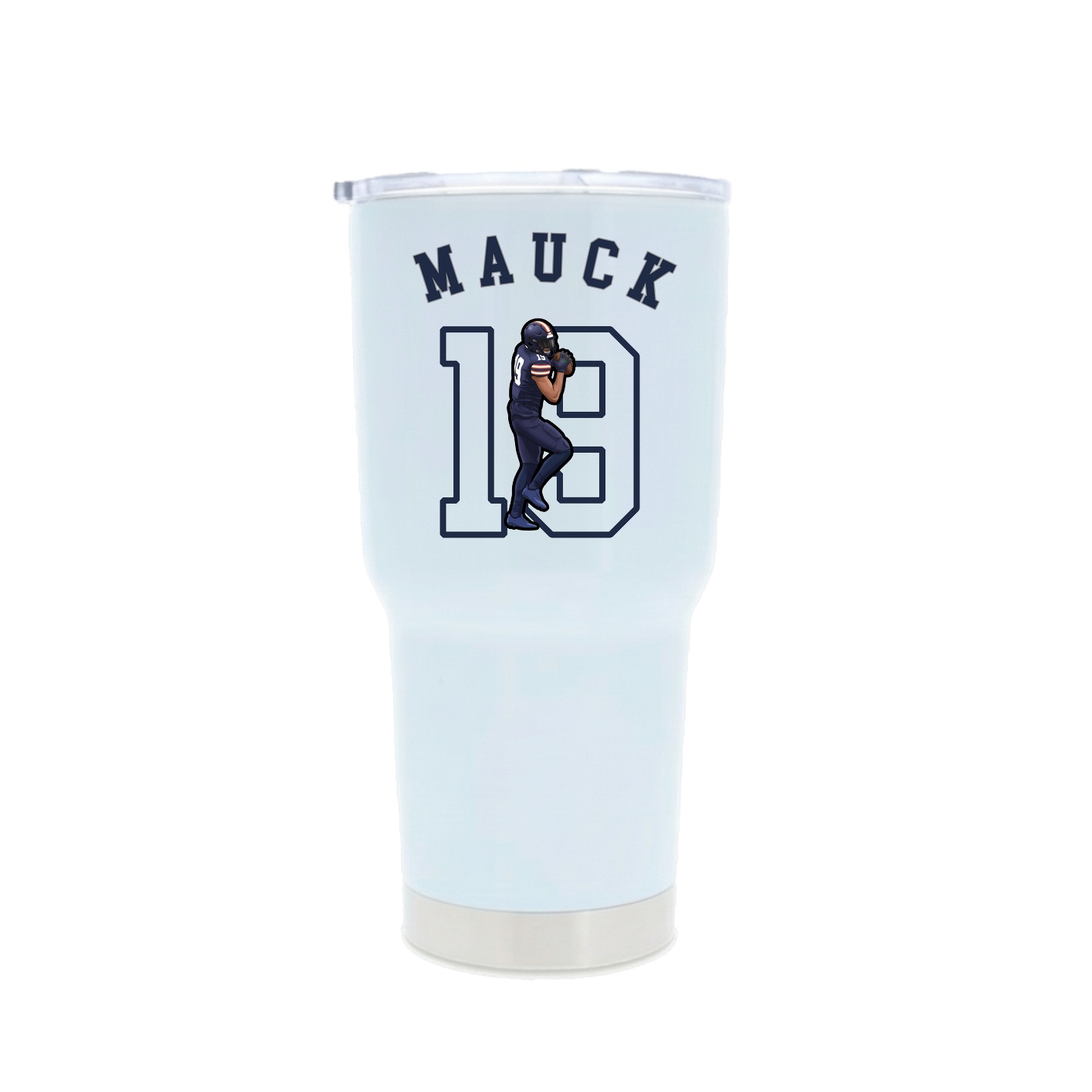 30oz Stainless Steel Tumbler — Shirsey Arch in White