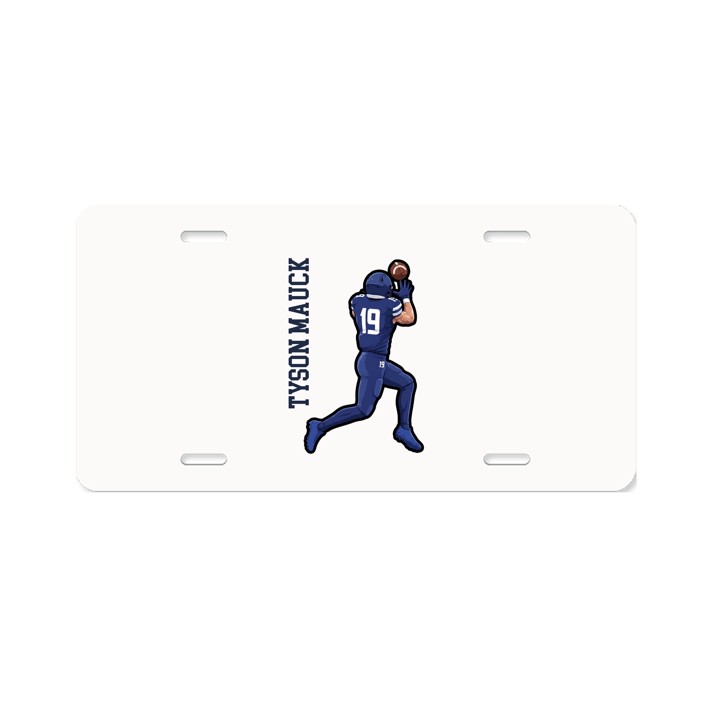 License Plate — Name Vertical in Classic