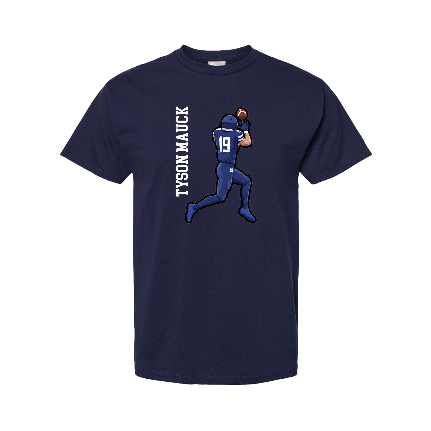 Youth Tee — Name Vertical in Navy