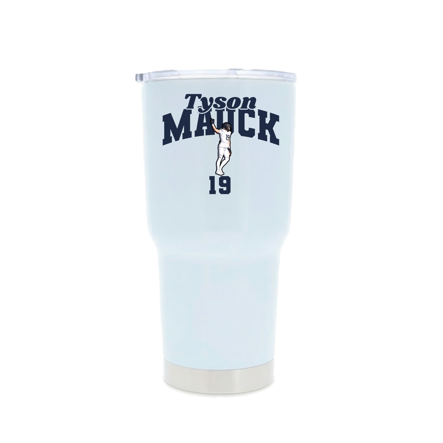 30oz Stainless Steel Tumbler — Signature Arch in White