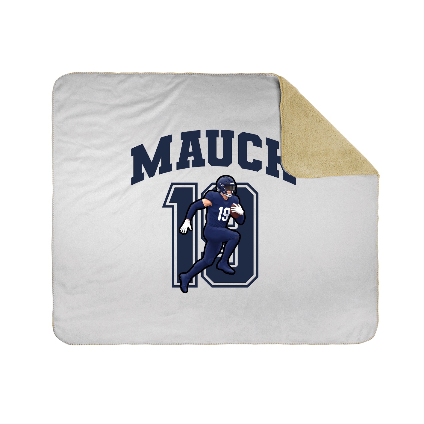 Throw Blanket — Number in White