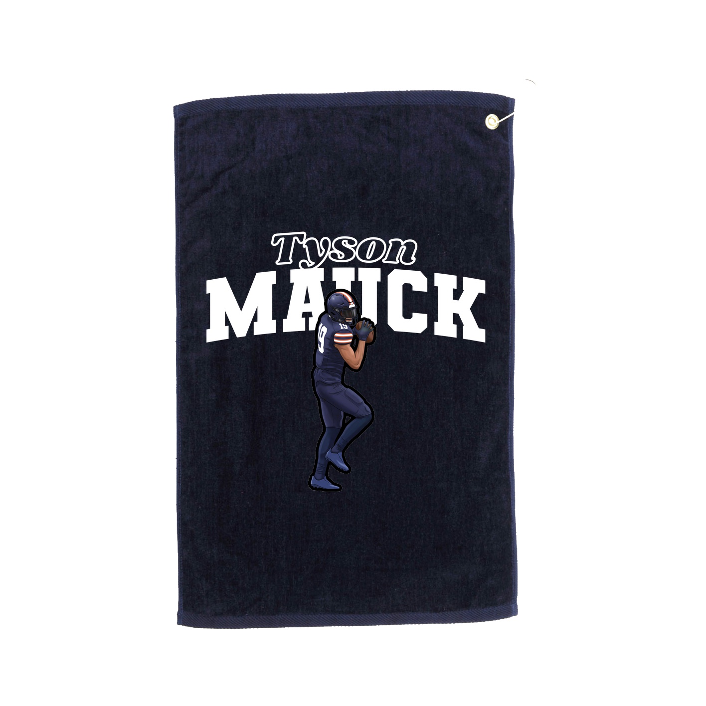 Golf Towel — Name Arch in Navy