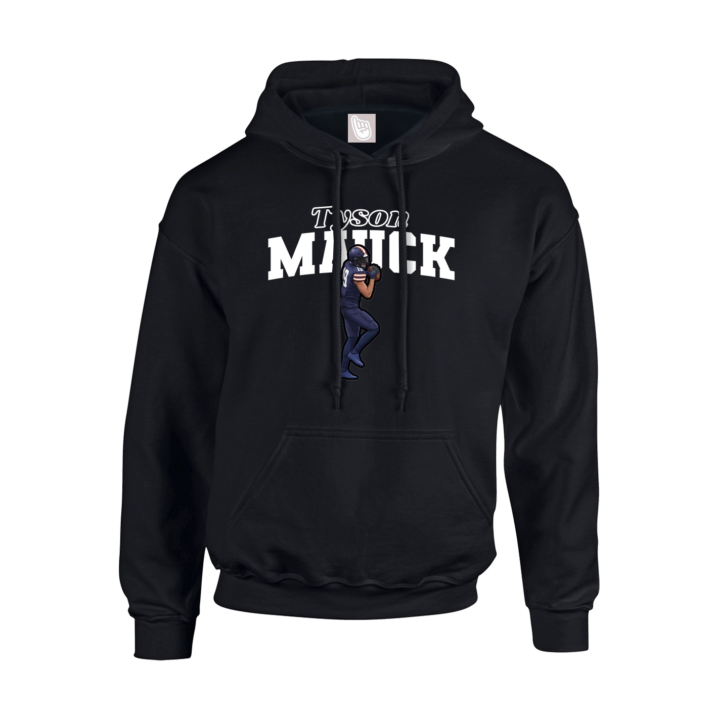 Youth Hoodie — Name Arch in Black