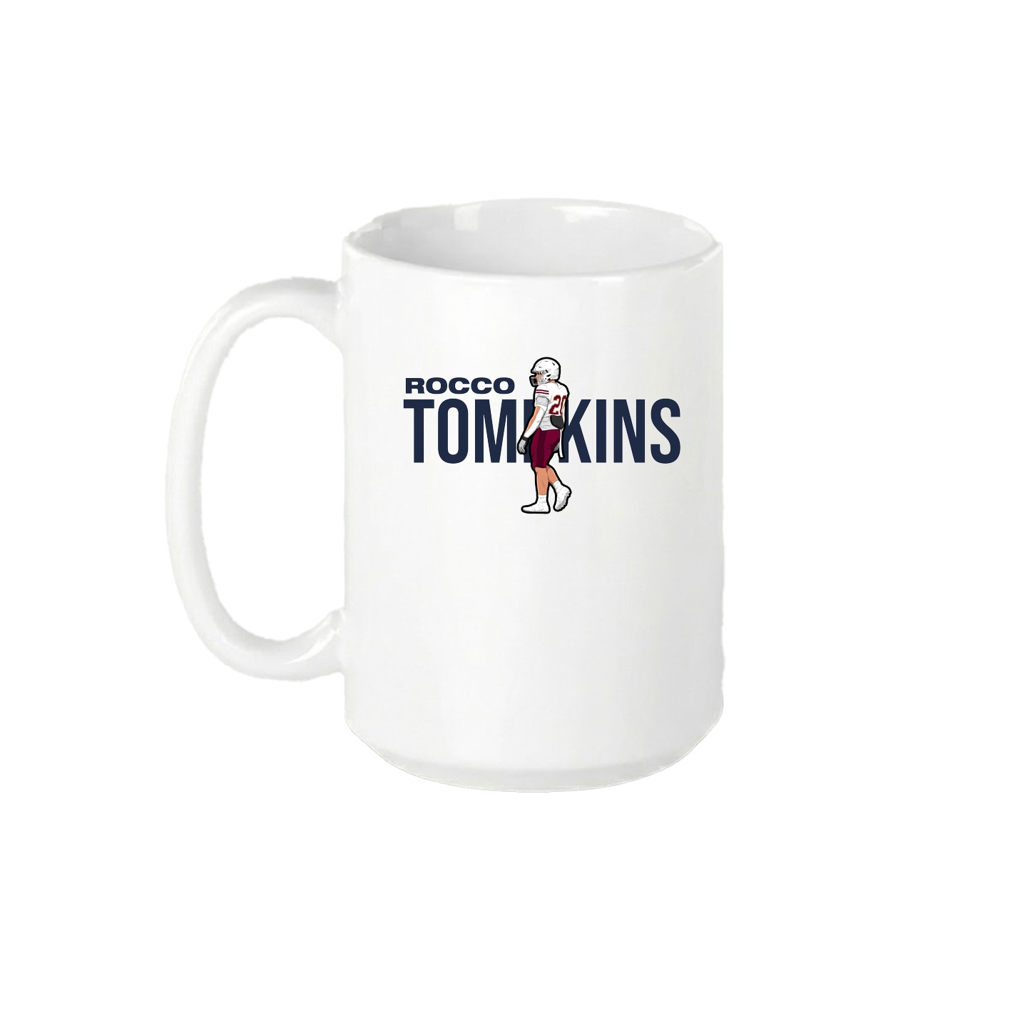 15oz Coffee Mug — Player Name in White