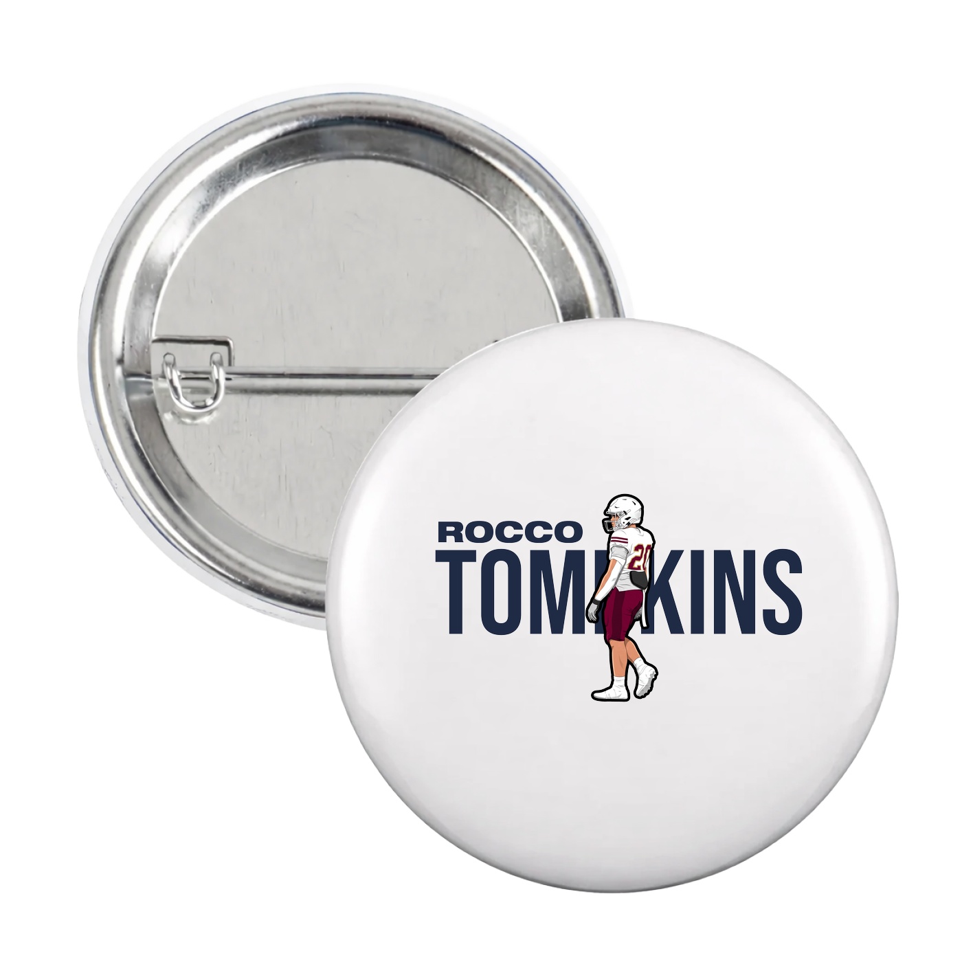 Game Day Button — Player Name in White