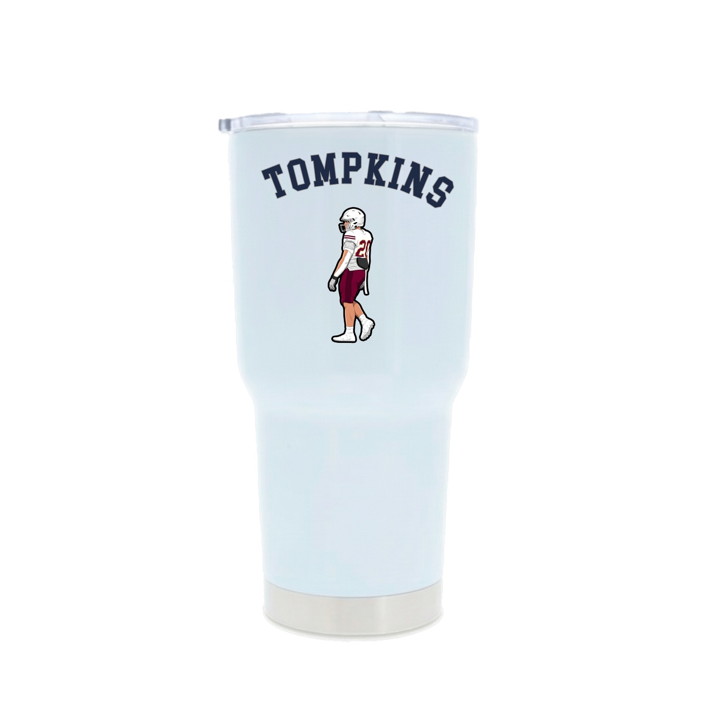 30oz Stainless Steel Tumbler — Shirsey Arch in White