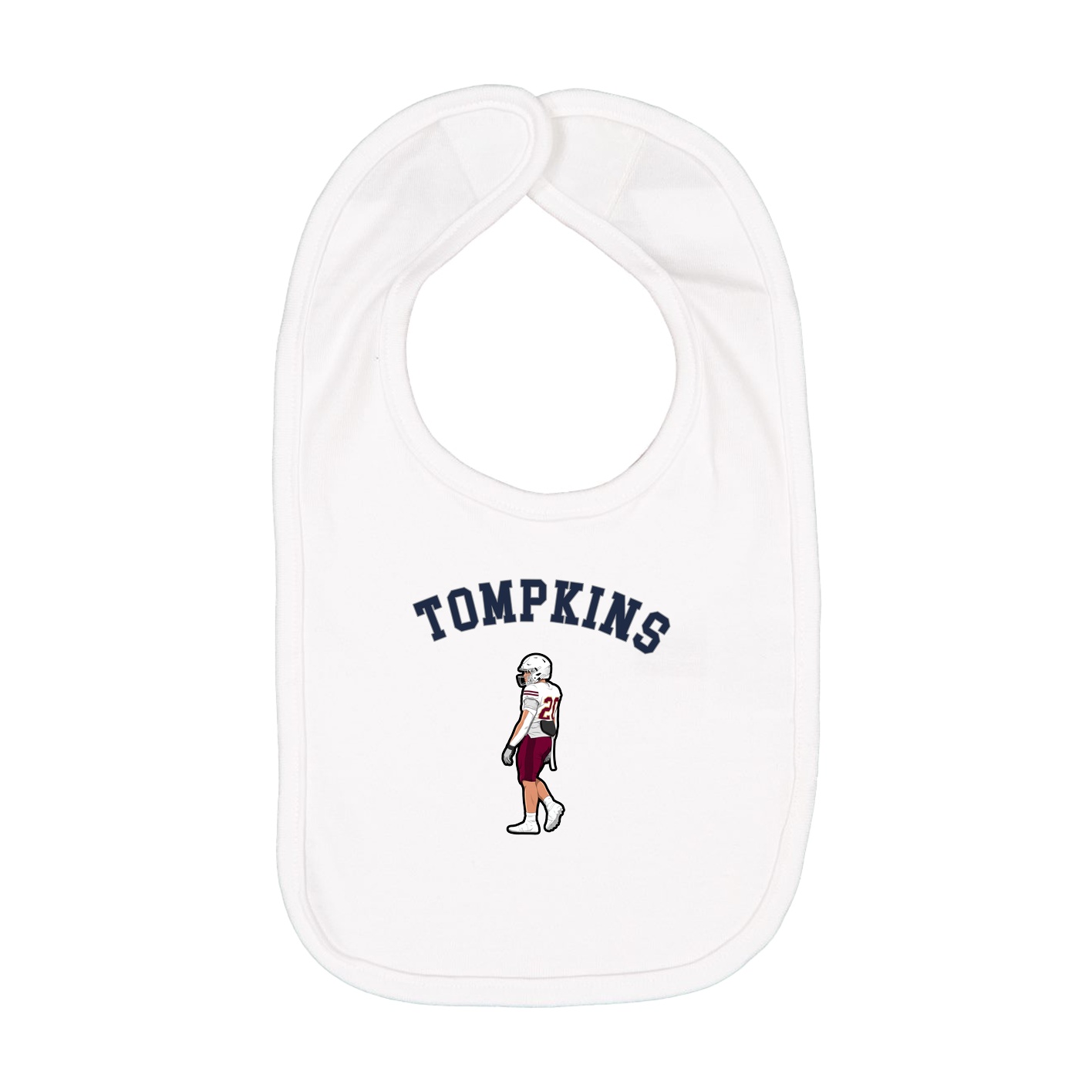 Infant Bib — Shirsey Arch in White