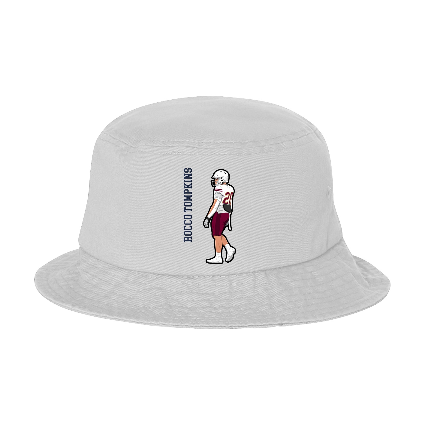 Bucket Cap — Name Vertical in White