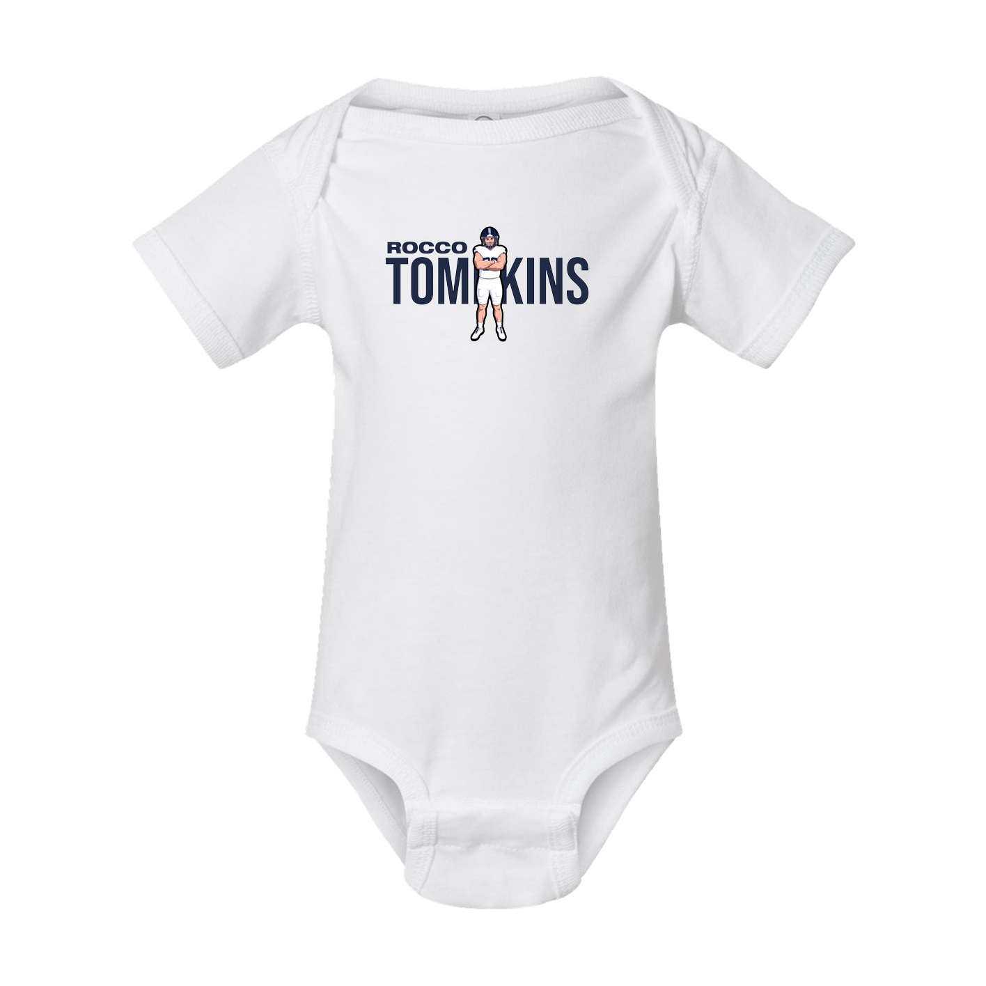 Baby Onesie — Player Name in White