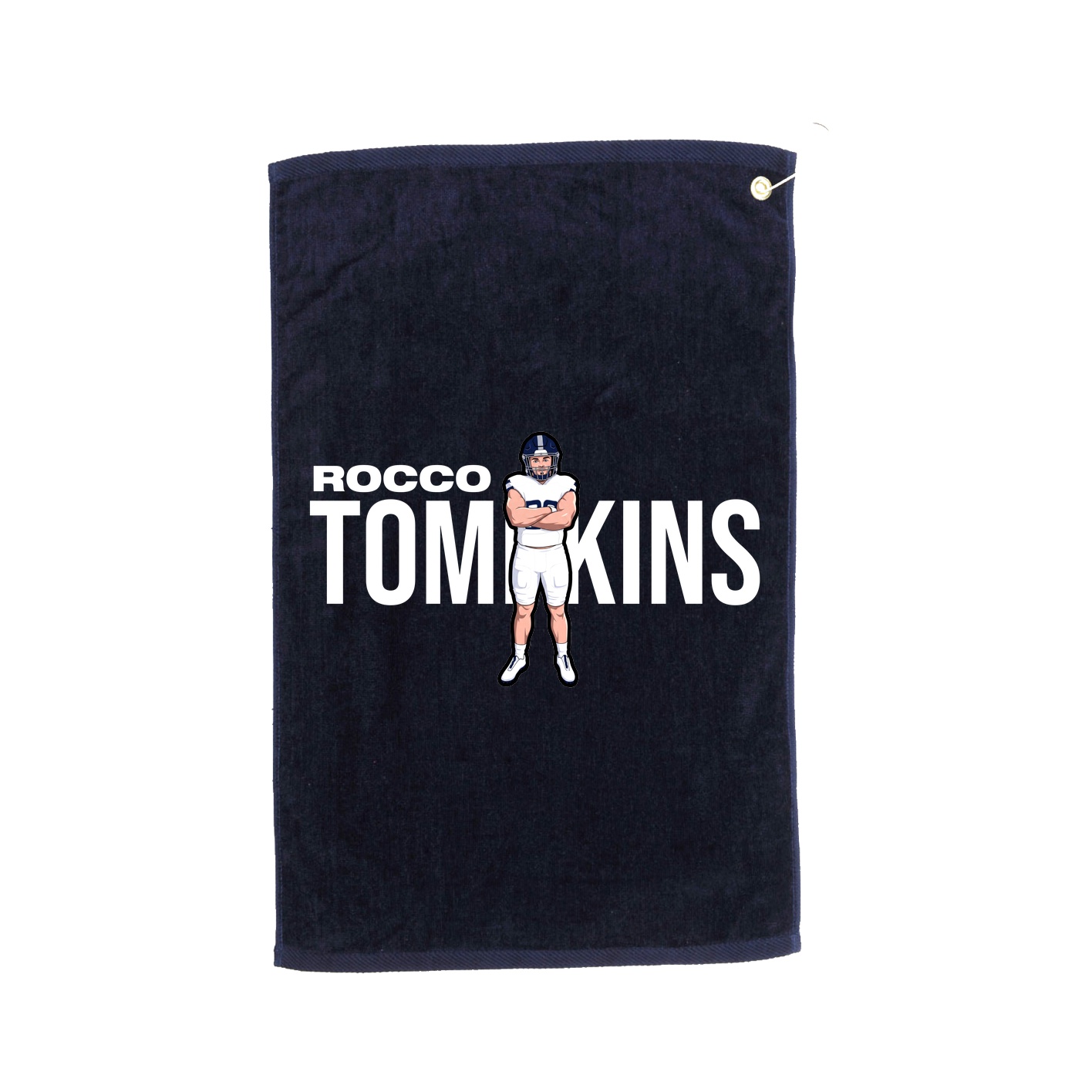Golf Towel — Player Name in Navy