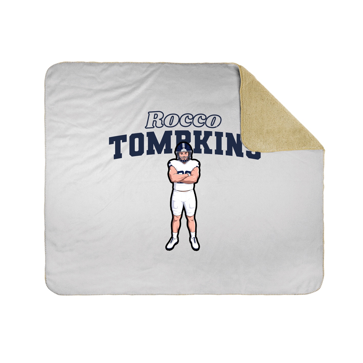 Throw Blanket — Name Arch in White