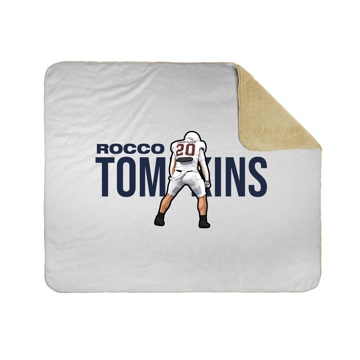 Throw Blanket — Player Name in White