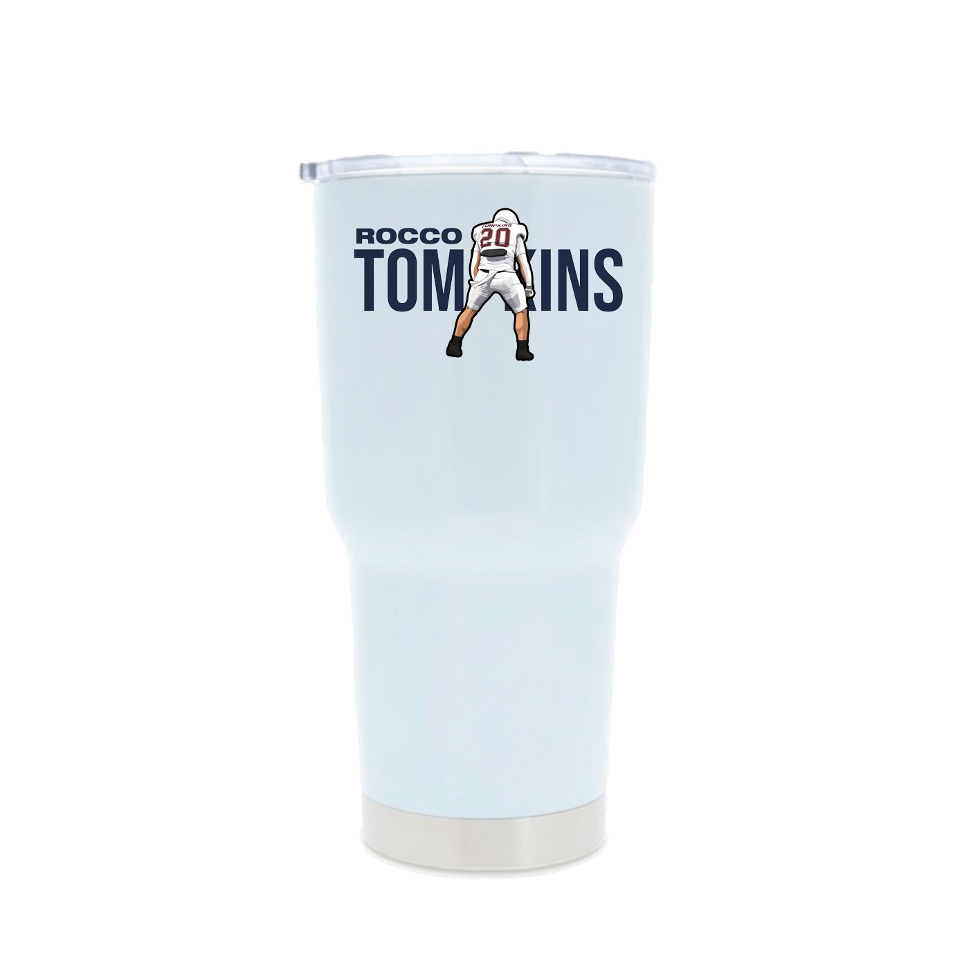 30oz Stainless Steel Tumbler — Player Name in White