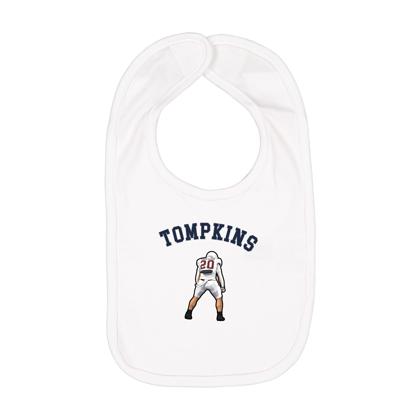 Infant Bib — Shirsey Arch in White